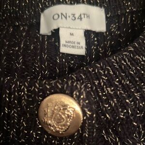 ON 34th Black and Gold Knit Sweater